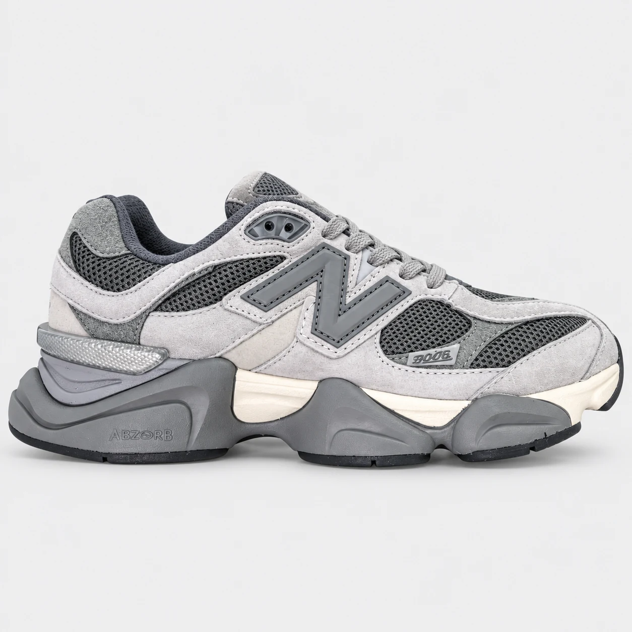 New Balance 9060 — Grey / Charcoal / Cream — product photo 1