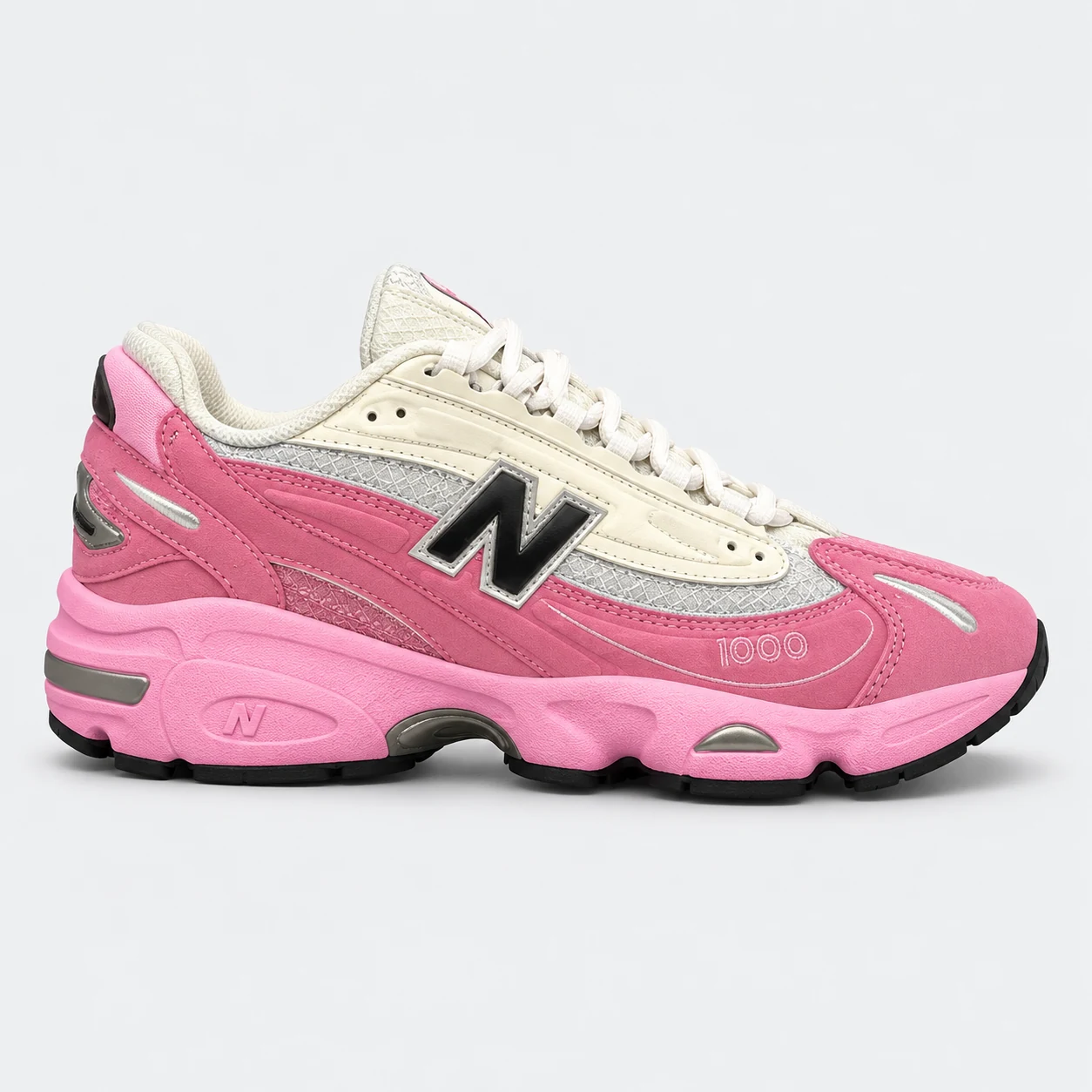 New Balance 1000 — Pink / Cream / Black — product photo 1