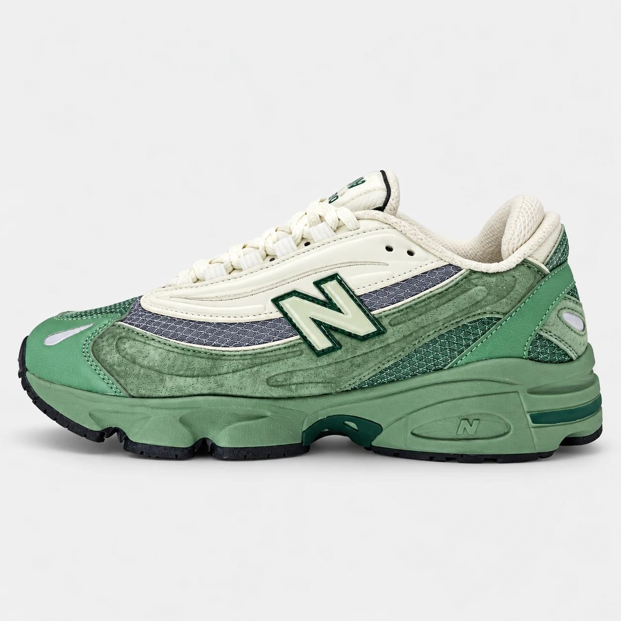 New Balance 1000 — Green / Cream / Grey — product photo 1