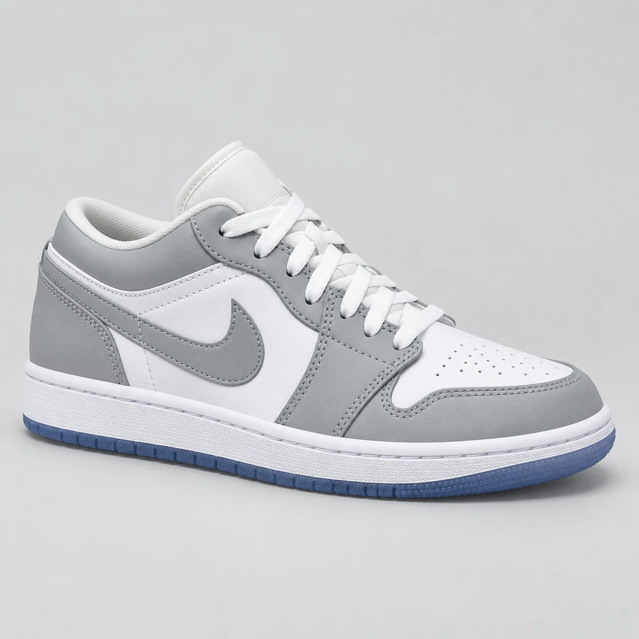 Air Jordan 1 Low — Grey / White / Blue — product photo 1