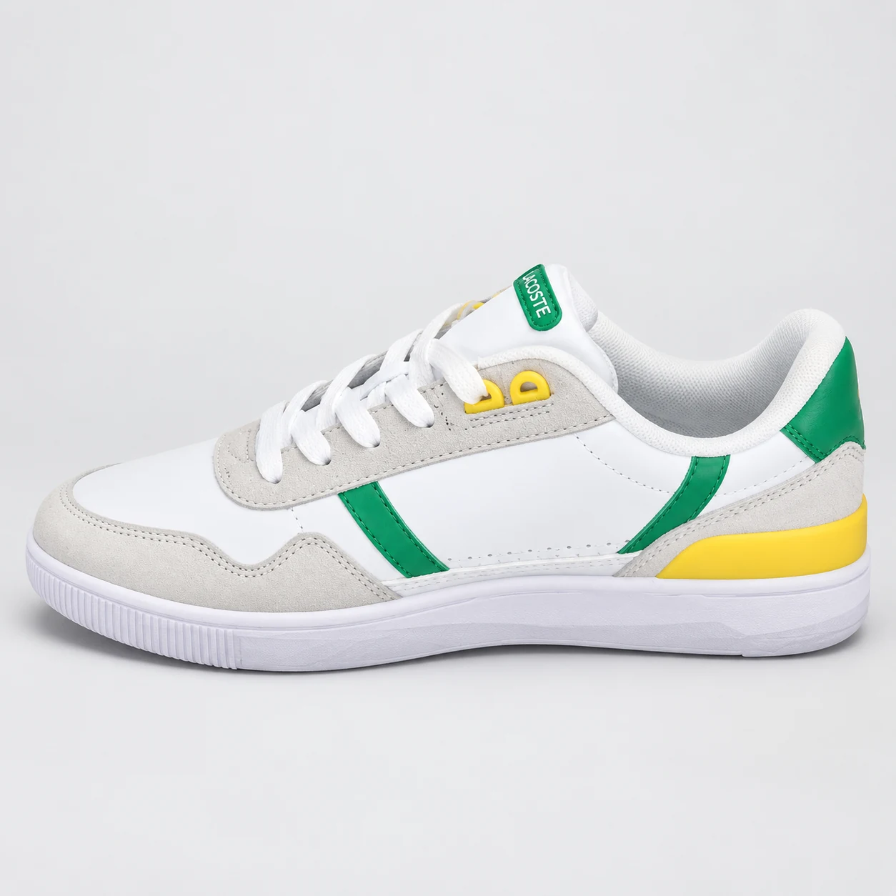 Lacoste T-Clip — White / Grey / Green / Yellow — product photo 1